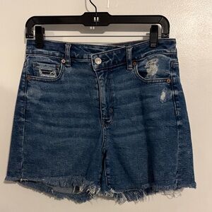 American Eagle Denim Crossover Mom Shorts 4